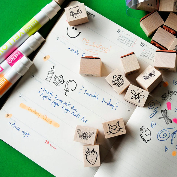 Ink 'n' Stamp Fun Stuff Stamps, Set of 18 Ink 'n' Stamp Fun Stuff Stamps, Set of 18