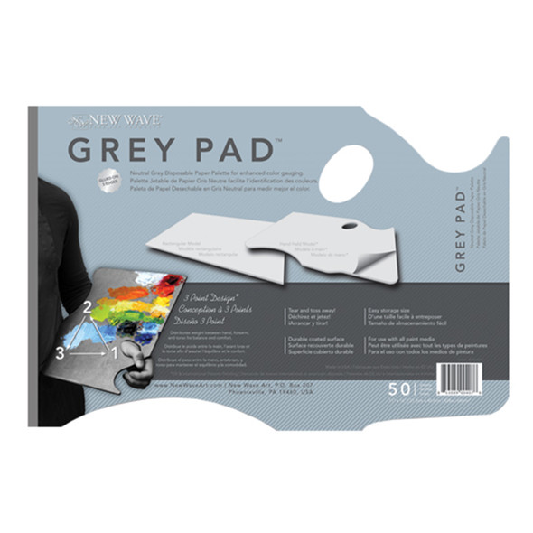 Grey Pad disposable palette Hand Held Model
