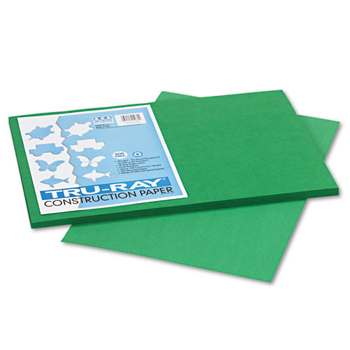 Construction Paper, Heavyweight, Holiday Green, 12" x 18", 50 Sheets
