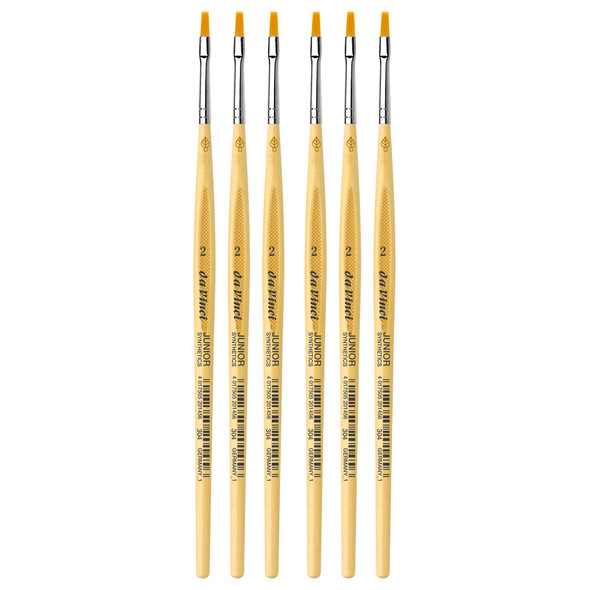 JUNIOR Synthetics Student Brush, Synthetic, Tempera, Round, Series 304, Size 2, Pack of 6