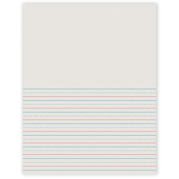 Newsprint Handwriting Paper, Picture Story, Grade 2, 1/2" x 1/4" x 1/4" Ruled Short, 8-1/2" x 11", 500 Sheets