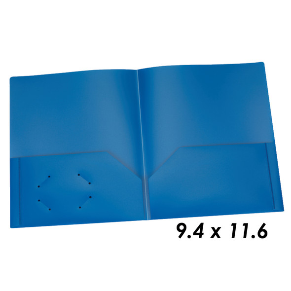 Poly Two Pocket Portfolio, Blue, Pack of 25 Poly Two Pocket Portfolio, Blue, Pack of 25