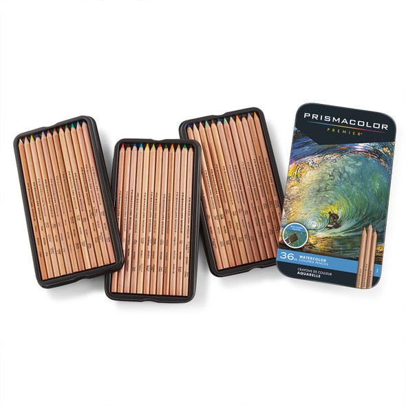 Premier Colored Pencils, Water-Soluble Color Pencil Set, Assorted Colors, 36 Count