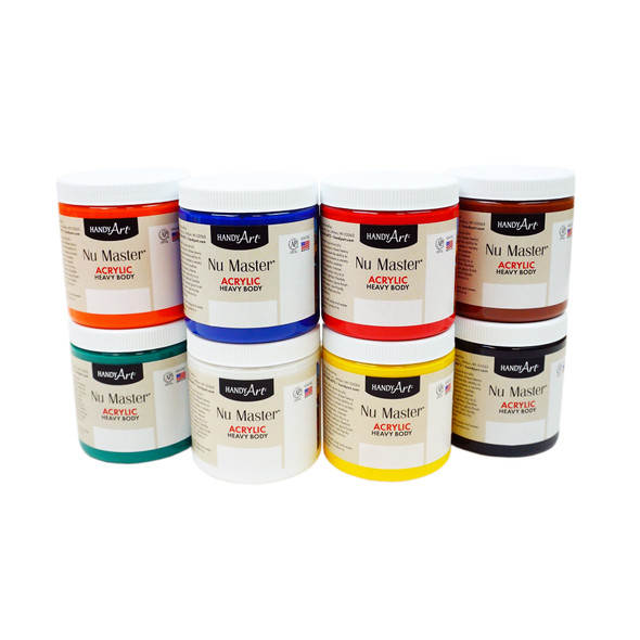 Nu Master Heavy Body Acrylic 8 - 8oz, Basic Set