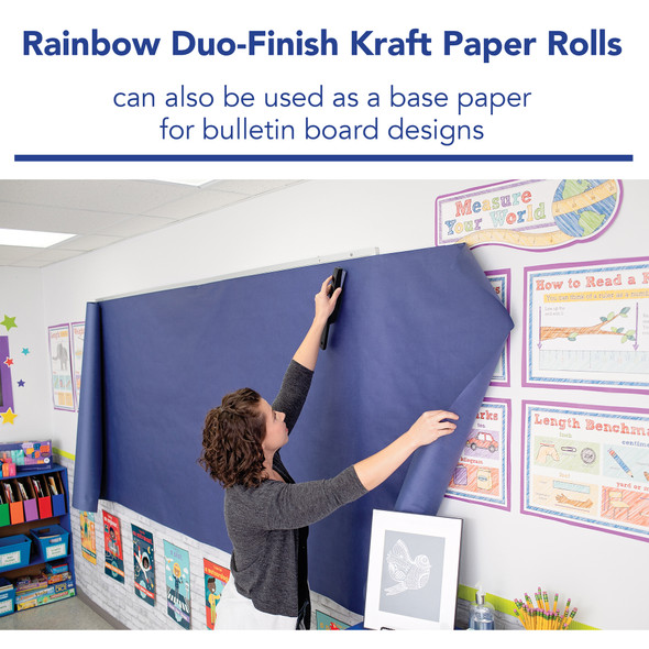 Colored Kraft Duo-Finish Paper, 48" x 200', Canary, 1 Roll