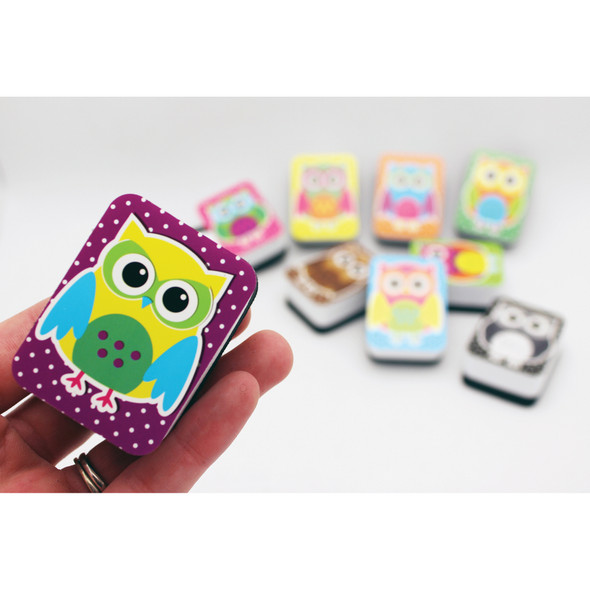 Non-Magnetic Mini Whiteboard Erasers, Color Owls, 10 Per Pack, 3 Packs Non-Magnetic Mini Whiteboard Erasers, Color Owls, 10 Per Pack, 3 Packs