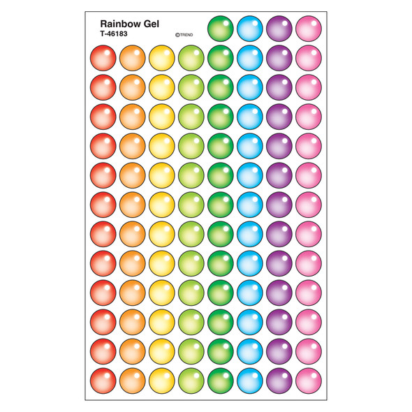Rainbow Gel superSpots Stickers, 800 ct