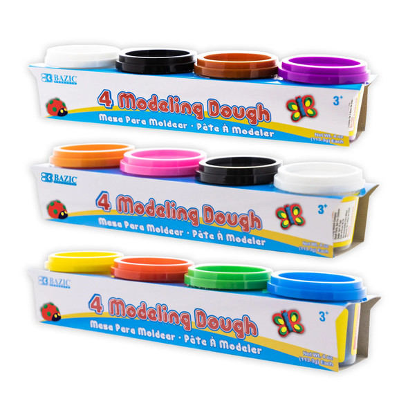 Primary Color Modeling Dough, 4 oz, 4 Per Pack, 6 Packs Primary Color Modeling Dough, 4 oz, 4 Per Pack, 6 Packs
