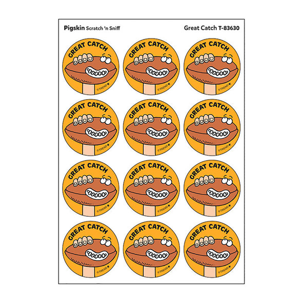 Great Catch/Pigskin Scent Retro Scratch 'n Sniff Stinky Stickers, 24 ct.