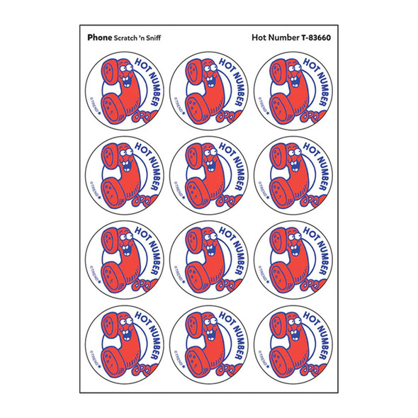 Hot Number/ Phone Scent Stickers, 24 ct.