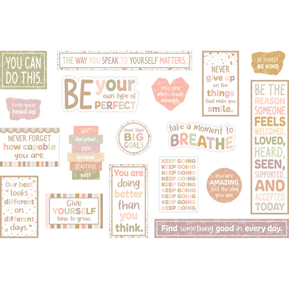 Terrazzo Tones Mini Bulletin Board Set, 18 Pieces