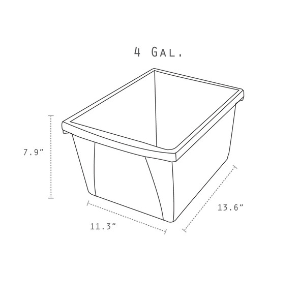 4 Gallon Classroom Storage Bin, Purple, Pack of 3 4 Gallon Classroom Storage Bin, Purple, Pack of 3