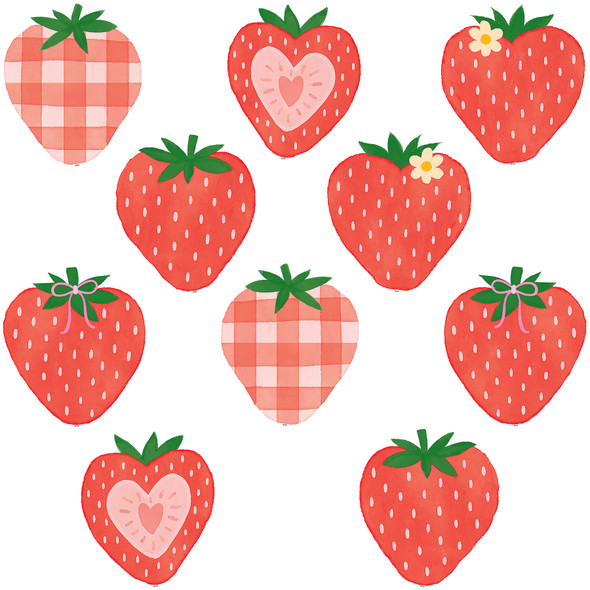Strawberry Patch Accents, Pack of 30