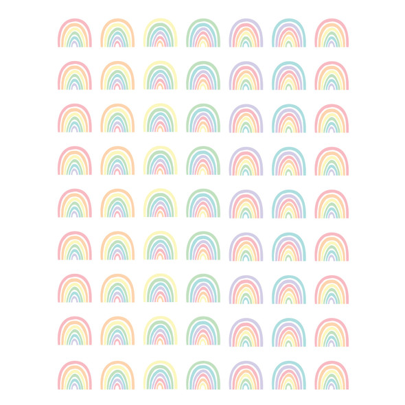 Pastel Pop Rainbows Mini Stickers, 378 Per Pack, 12 Packs