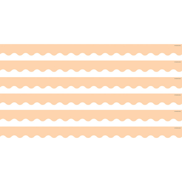 Peach Scalloped Border Trim, 35 Feet Per Pack, 6 Packs