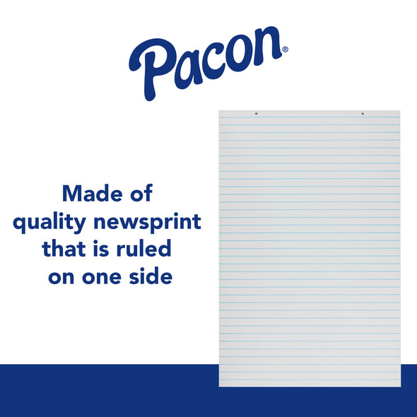 Primary Chart Pad, White, 1" Ruled Short Way, 24" x 36", 100 Sheets