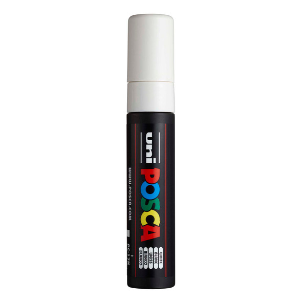 uni POSCA PC-17K Water-Based Paint Markers, Extra Broad Tip (15mm), White