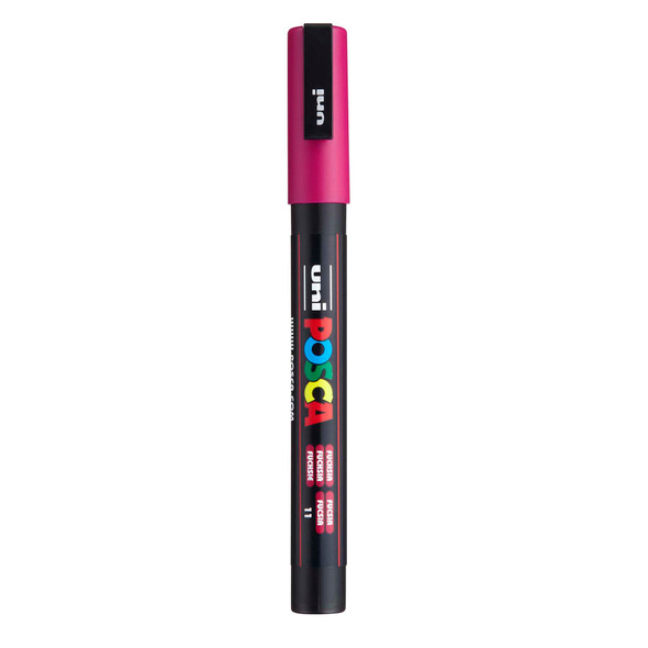 uni POSCA PC-3M Water-Based Paint Markers, Reversible Fine Tip (0.9-1.3mm), Fuchsia