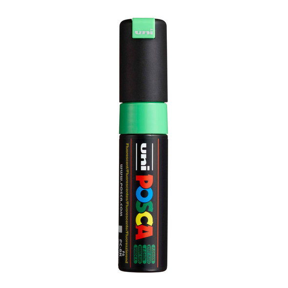 uni POSCA PC-8K Water-Based Paint Markers, Broad Tip (8mm), Fluorescent Green