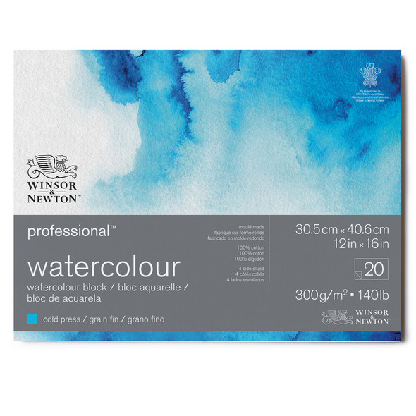 W&N Professional Watercolour Block 140lb CP - 12x16"