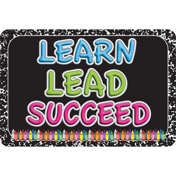 The Original Fun Mat Computer Mouse Pad, 11.75x8 in, Learn, Lead, Succeed, Composition, Crayons