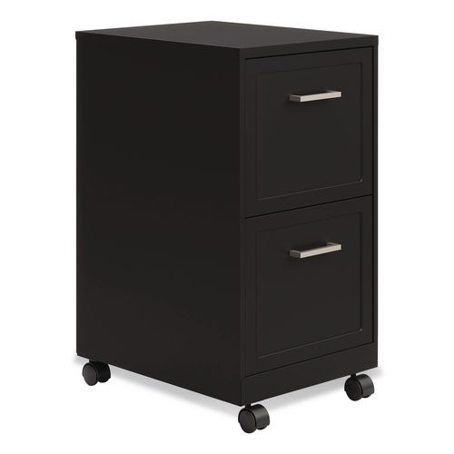 Two-drawer Mobile Vertical File, 2 Letter-size File Drawers, 14.25 X 18 X 26.7, Black