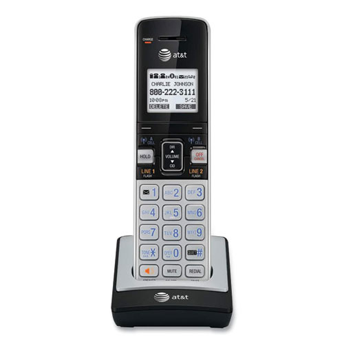 Tl86003 Cordless Telephone Handset For Tl86103 System, Silver/black