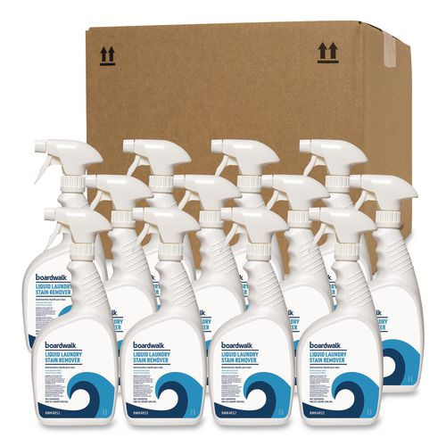 Liquid Laundry Stain Remover, Fresh And Clean Scent, 32 Oz Bottle, 6/carton