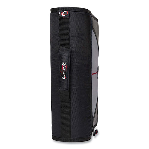 Mighty Zip Tab Binder, 3 Rings, 3" Capacity, 11 X 8.5, Black