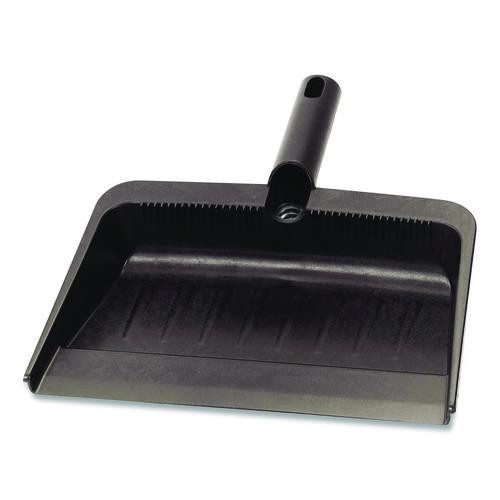 Flo-pac Flexible Plastic Dustpan, 8 X 12, Plastic, Black