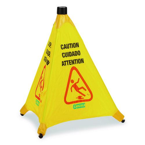 Pop-up Caution Cone, 18 X 22.25 X 20, Yellow