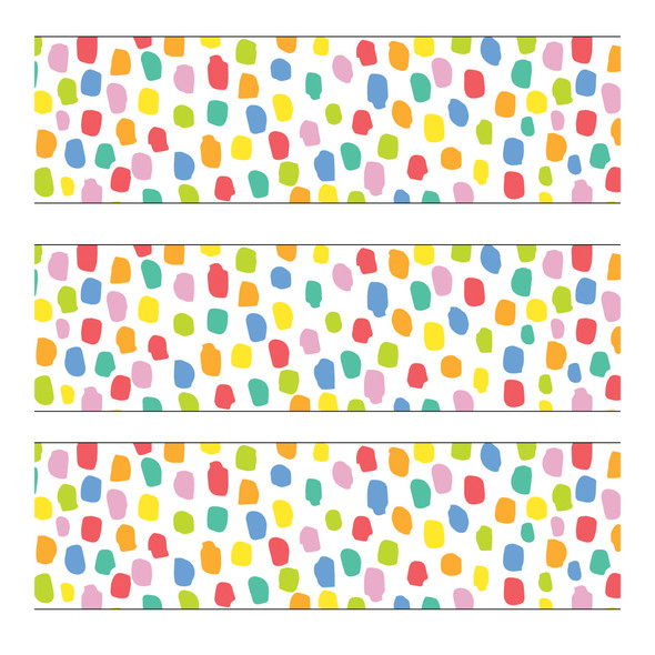 Core Decor Colorful Messy Dots EZ Border, 48 Feet Per Pack, 3 Packs