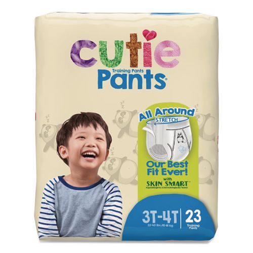 Cutiepants Refastenable Training Pants For Boys, Size 3t-4t, 32 Lbs To 40 Lbs, 92/carton