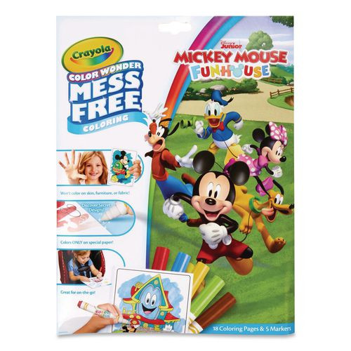Color Wonder Mickey Mouse Clubhouse Coloring Book, Ages 3 And Up, 18 Pages
