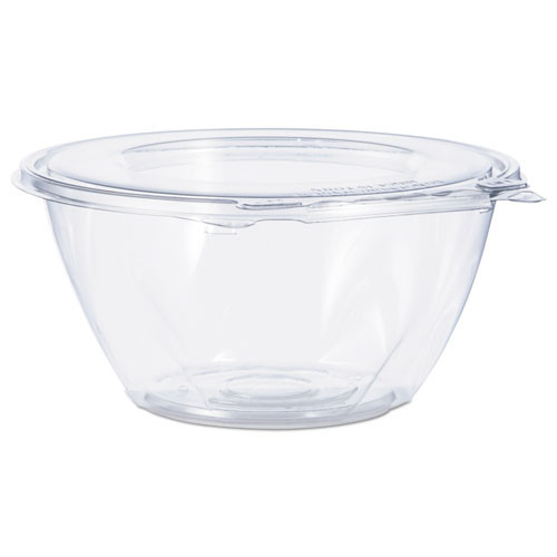 Safeseal Tamper-resistant, Tamper-evident Bowls With Flat Lid, 32 Oz, 7" Diameter X 3.2" H, Clear, Plastic, 150/carton
