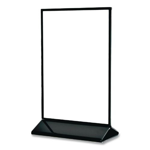 Tabletop Sign And Menu Holder, 4 X 6 Insert, Clear With Black Frame