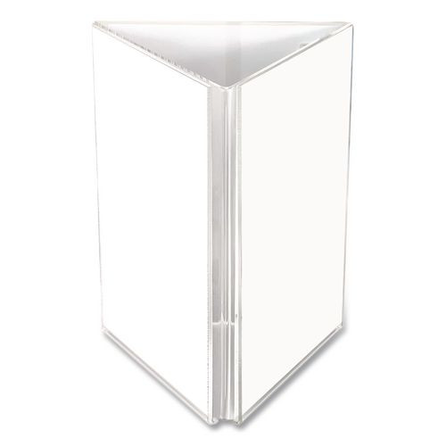 Tabletop Three-sided Sign Holder, 5 X 7 Insert, Clear