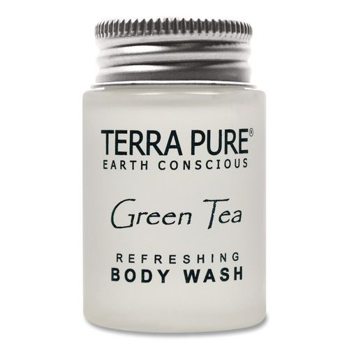 Terra Pure Body Wash Jam Jar, Green Tea Lemongrass, 1 Oz Jar, 300/carton