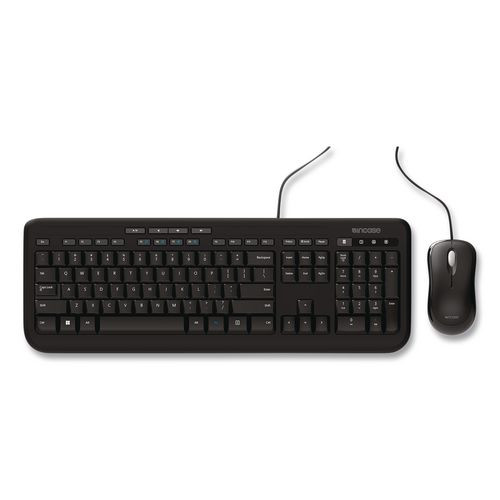 Wired Desktop 600 Keyboard And Optical Mouse Combo, Usb, Black