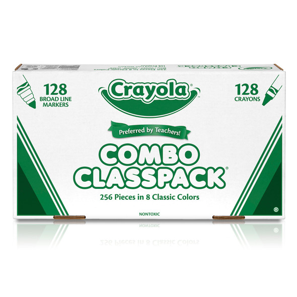 Crayon/Marker Combo Classpack®, 8 Colors, Pack of 256