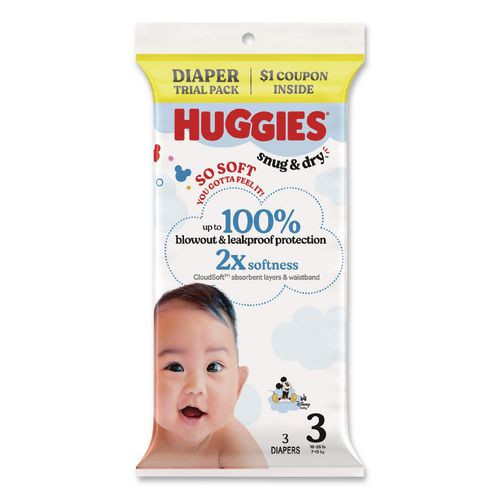 Snug And Dry, Size 3, 16 Lbs To 28 Lbs, Disney Design, 3 Diapers/pack, 30 Packs/carton
