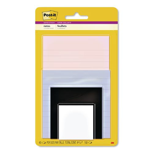 Pads In Simply Serene Colors, Assorted Sizes, Assorted Colors, 45 Sheets/pad, 4 Pads/pack