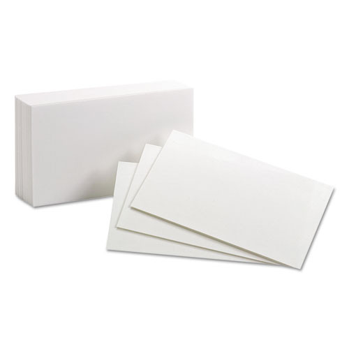 Unruled Index Cards, 3 X 5, White, 100/pack - OXF30