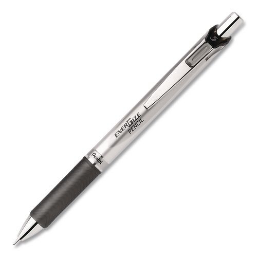 Energize Mechanical Pencil, 0.5 Mm, Hb (#2), Black Lead, Silver/black Barrel