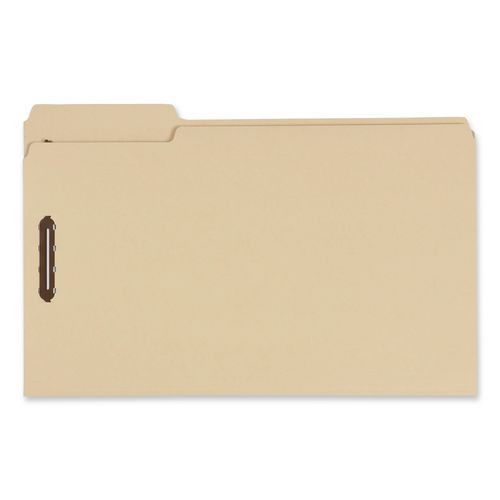 Top Tab Fastener Folder, 1/3-cut Tab: Assorted, Expands 2", 2 Fasteners, Legal Size, Manila, 5/box