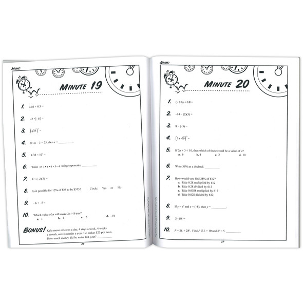 Eighth-Grade Math Minutes Book Eighth-Grade Math Minutes Book