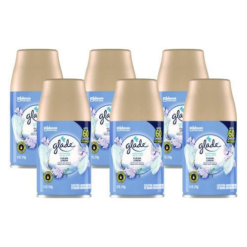 Automatic Air Freshener, Clean Linen, 6.2 Oz, 6/carton - SJN375364