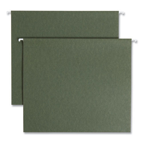 Box Bottom Hanging File Folders, 2" Capacity, Letter-size, Standard Green, 25/box