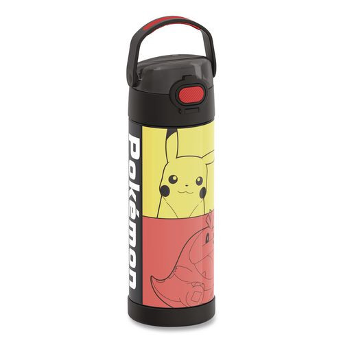 Funtainer Pokemon Stainless Steel Vacuum Insulated Water Bottle, 16 Oz, Multicolor