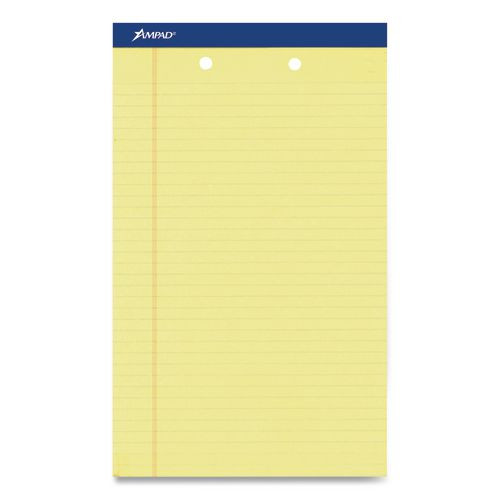Perforated Writing Pads, Wide/legal Rule, (50) Canary Yellow 8.5 X 14 Sheets, Dozen
